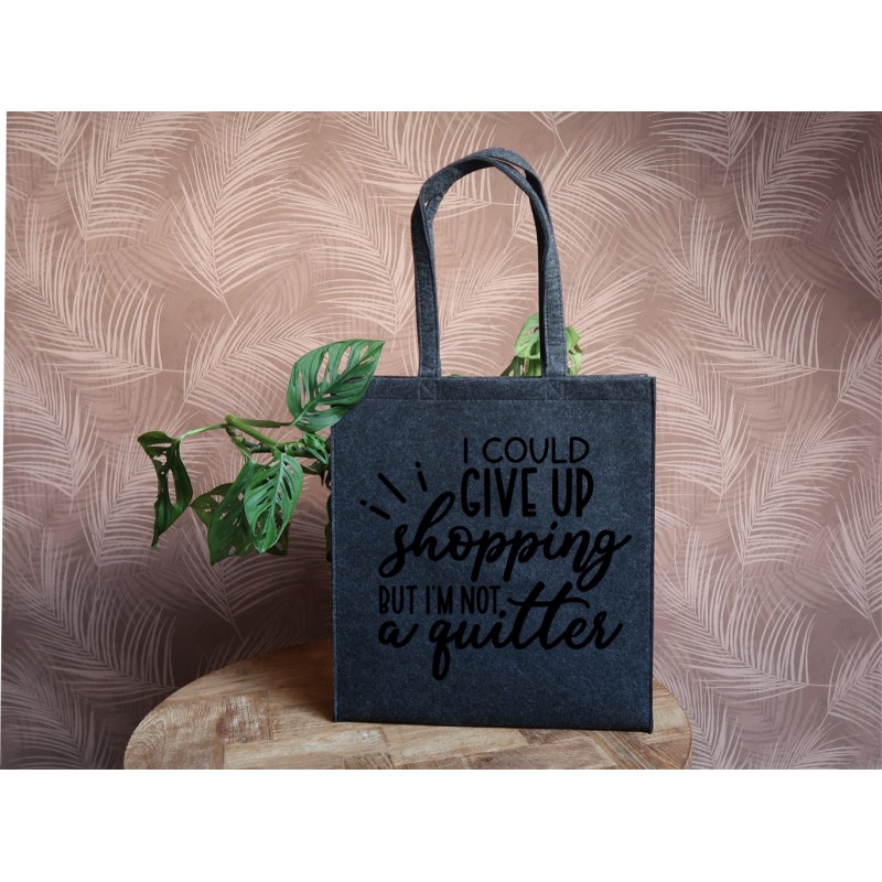 Felt bag: I could give up shopping