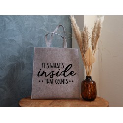 Felt bag: It's whats...