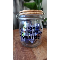 Candy jar: Thank you for making me a Smartie