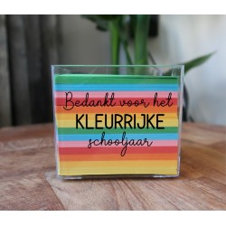 Memo pad: Bedankt voor het kleurrijke schooljaar