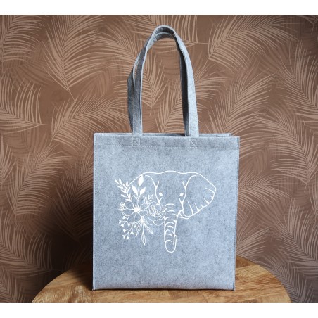 Felt bag: Wildflower Elephant