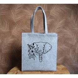 Felt bag: Wildflower Elephant