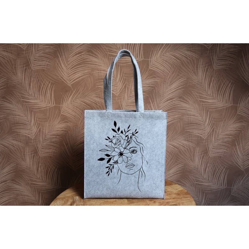 Felt bag: Floral Woman