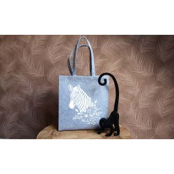 Felt bag: Wildflower Zebra