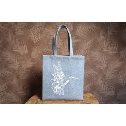 Felt bag: Wildflower Hummingbird