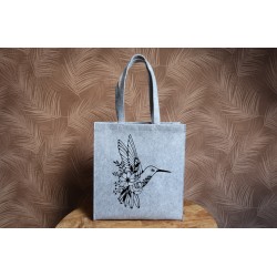 Felt bag: Wildflower Hummingbird