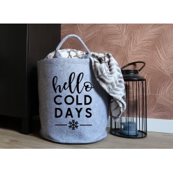 Felt basket: Hello cold days