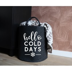 Felt basket: Hello cold days