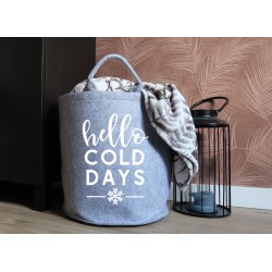 Felt basket: Hello cold days