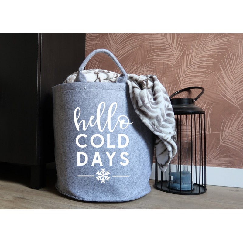 Felt basket: Hello cold days