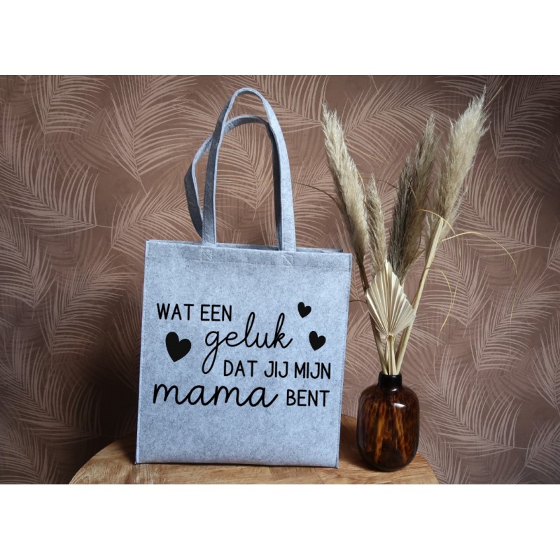 Felt bag: Geluk mama