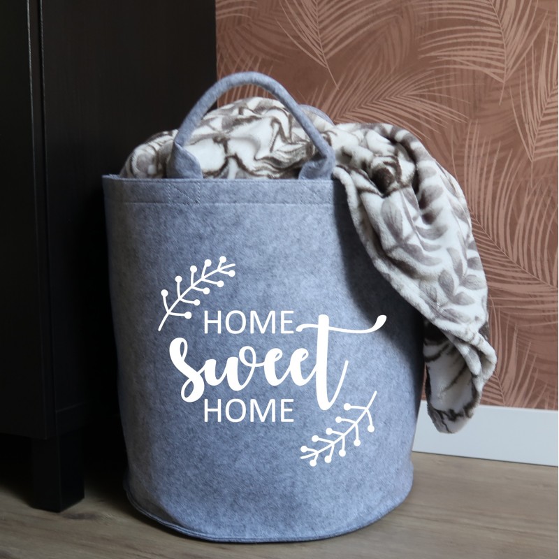 Felt basket: Home sweet home